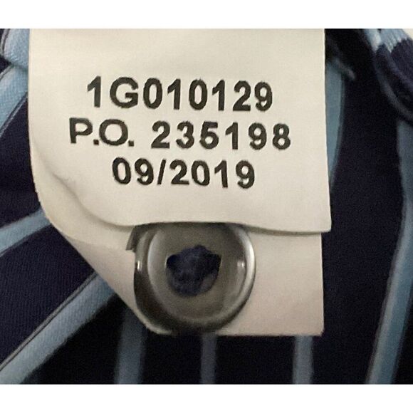 Vineyard Vines XL Men's Performance Polo Shirt Navy/light blue Striped - Picture 6 of 8